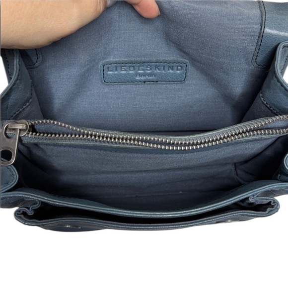 Liebeskind Berlin Blue Leather Small Crossbody Bag BLEMISH - Picture 5 of 7